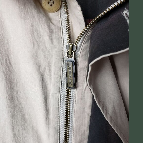 London Fog  Jacket Parka Removable Lining & Hood Men Beige/Brown/red Large - Picture 15 of 15